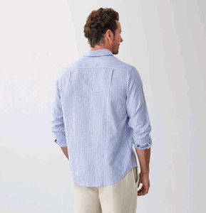 Classic Blue Striped Button-Down Shirt