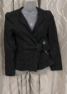 korean Grey Belted Jacket