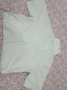 White Dotted Short Sleeve Shirt