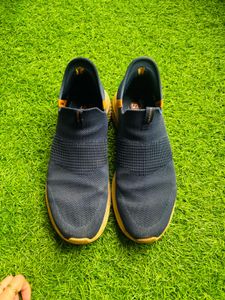 Blue Slip-On Sneakers