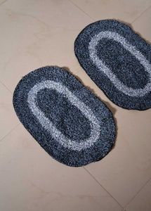 Set of 2 Oval Shaggy Floor Mats