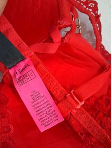 34C Lace Red Bra