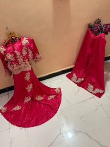 Real pearl work dress