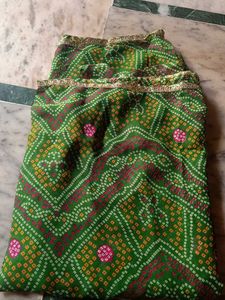Vibrant Green Bandhani Dupatta
