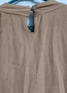 Beige Embellished Top