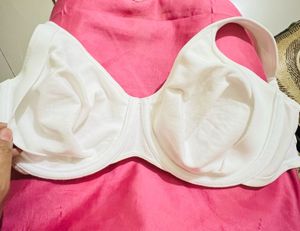 Triumph Underwired non padded White Cotton Bra