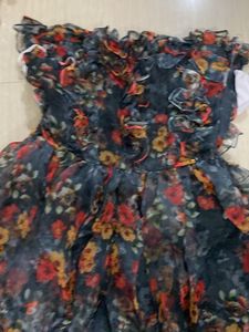 handmade original Floral Print Dress