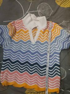 Colorful Chevron Knit Sweater