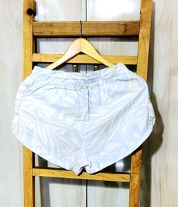 Cute Leaf Print Lounge Shorts Size-28-30