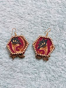 Designer Fabric Earrings