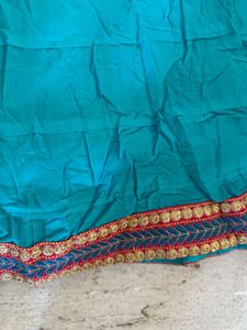 Beautiful Teal &amp; Pink Ethnic Gown- XL