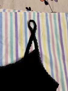 Black Lace Trim Camisole