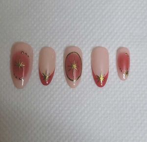 Red with gold chrome stars