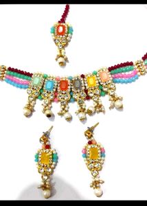 Boho Multicolor Beaded Jewelry Set