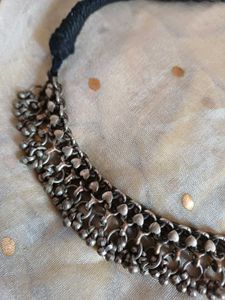Brass handmade Silverlookalike vintage Necklace