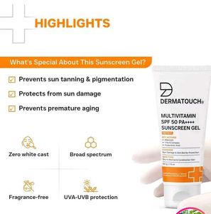 Dermatouch Multivitamin SPF 50 PA++++ Sunscreen Ge
