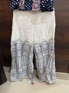 Stylish Navy Blue Printed Kurta Set