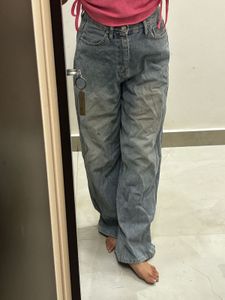 Light Wash Wide Leg Jeans