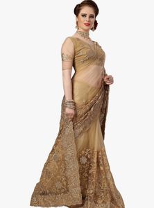 Nivah Fashion Women's Net Embroidery Stone Work Sa