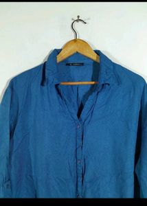 🔥Buy One Get 1 free🔥 Vibrant Blue Button-Up Top