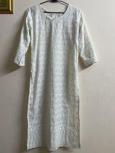 White Chikankari Kurta
