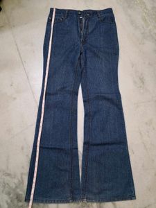 Vintage Style Flared Denim Jeans