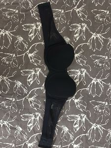 Black Strapless Padded Bra