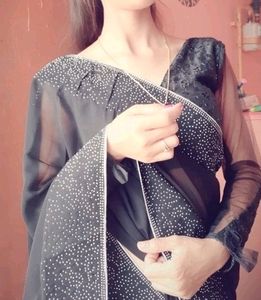 Women Black Saree