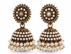 Elegant Pearl Jhumka Earrings