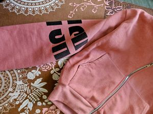 Pink Fur Trim Hoodie