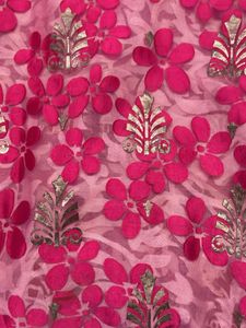 Beautiful Pink Embroidered Saree