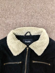 Men's Black Corduroy Jacket with Sherpa Collar