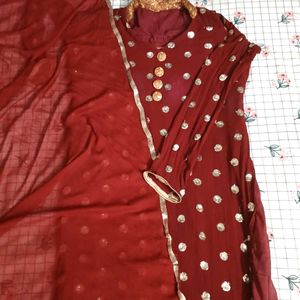 Elegant Maroon Kurta with Duppata
