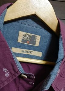 North Coast Men Maroon Printed Shirt