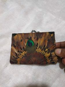 Unique Feather Clutch Purse