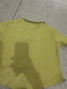 Mustard Textured Button-Down