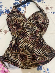 y2k animal print halter