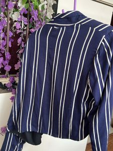 Striped Navy Blazer