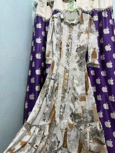 Abstract Print Maxi Dress