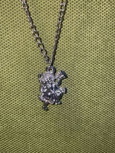 Silver Chain Necklace with Hanuman Pendant