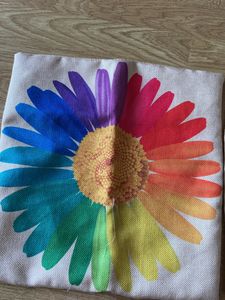 Rainbow Daisy Cushion Covers (Set of 2)