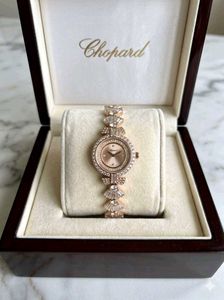 Elegant Chopard-Style Watch with Crystal Accents