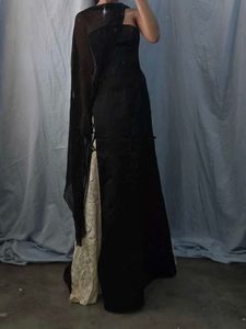 Black Strapless gown