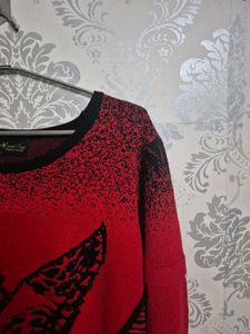 Red &amp; Black Butterfly Sweater