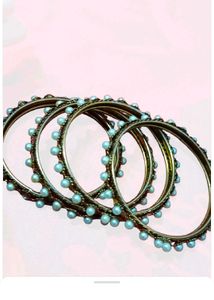 combo Elegant Pearl &amp; Stone Bangles