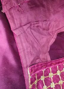 Purple Saree With Blouse