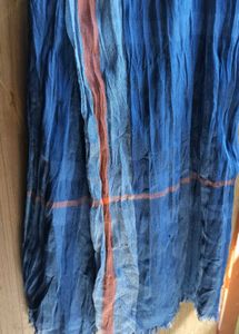 unisex blue patterned scarf/stole