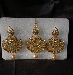 Earings Tikka Set With Ring