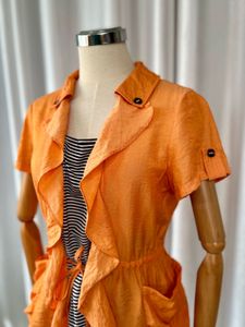 🚀🚀24Hrs EOS SALE🚀🚀Faux 2Pc Orange Ruffle Top