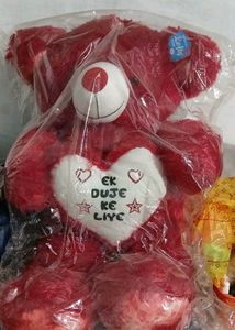 Cute Pink and red Plush Toy( size 36") new peice
